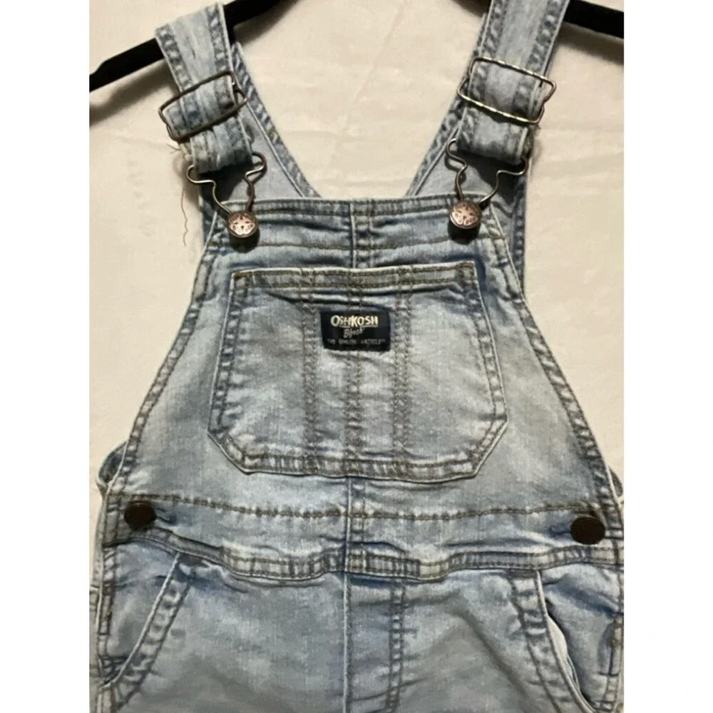 OshKosh Bgosh Toddler Boys Girls Vestbak Denim Overalls Light Wash Classic 3T